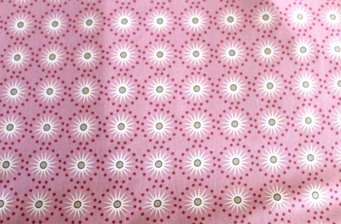 Tissu mandalas rose et beige 40x80 cm
